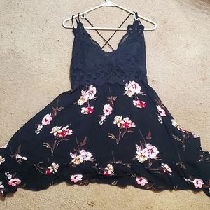 Black dress w/h Flowers